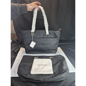 New LO & SONS Seville Aire Tote Black Travel Bag Nylon Organizer Trolley Sleeve